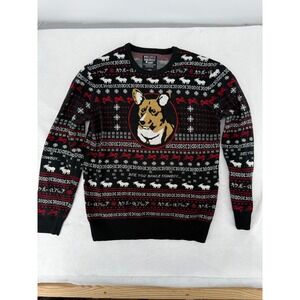 BoxLunch Cowboy Bebop Ein Corgi Fair Isle Knit Sweater Black Red Mens Medium